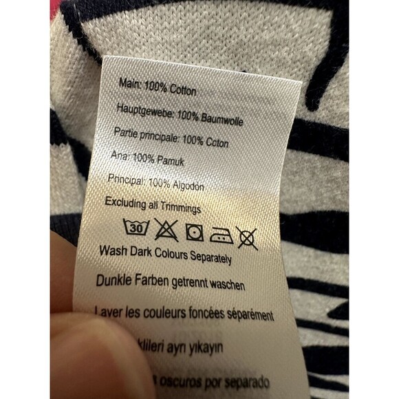 Joules Womans Floral Long Top Size 14 Striped 3/4 Sleeve Old Money Pockets Artsy - Picture 4 of 13